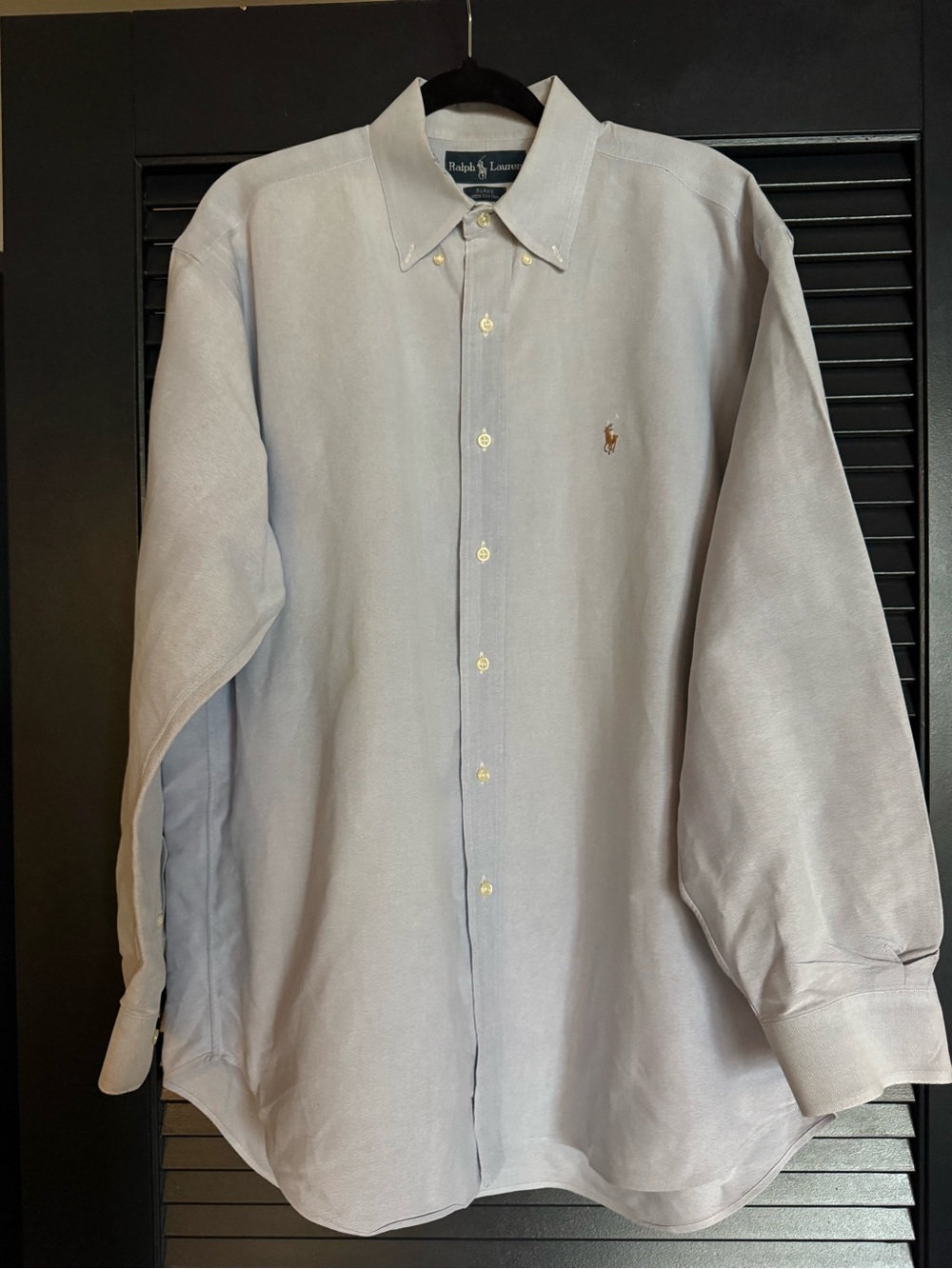 Ralph Lauren Blake Pale Blue Cotton Oxford Button Down Shirt L